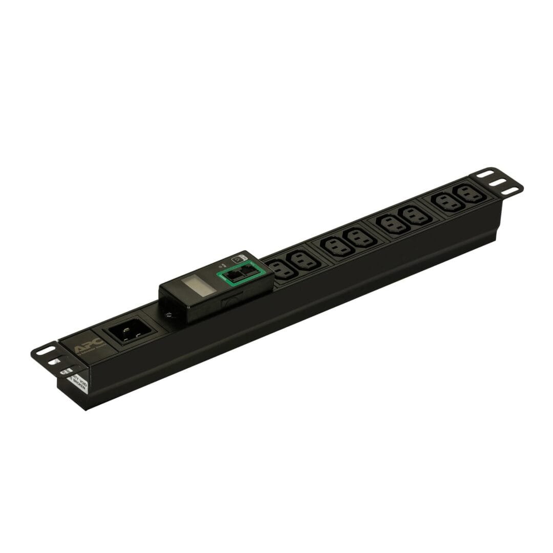 APC Easy Rack PDU, Metered, 1U, 1 Phase, 3.7kW, 230V, 16A, 8 x C13 outlets, IEC60320 C20 inlet(EPDU1016M)